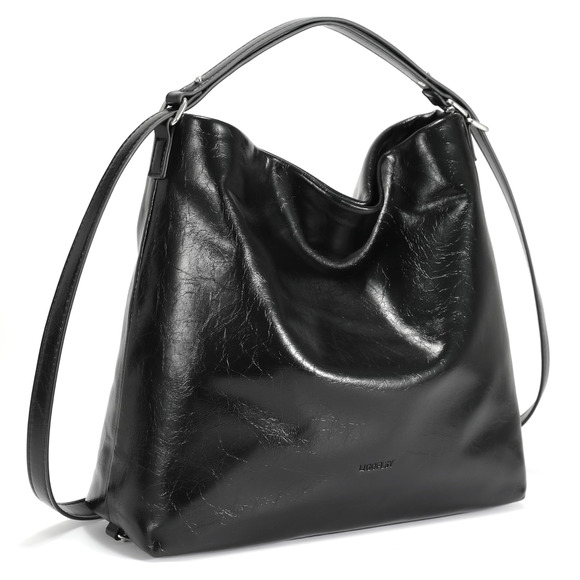 Leather Y2K Revival Large Satchel Women's Hobo Tote Convertible Slouchy Handbag - Picture 1 of 8